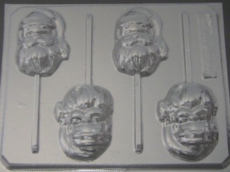 236 Santa Face Chocolate or Hard Candy Lollipop Mold